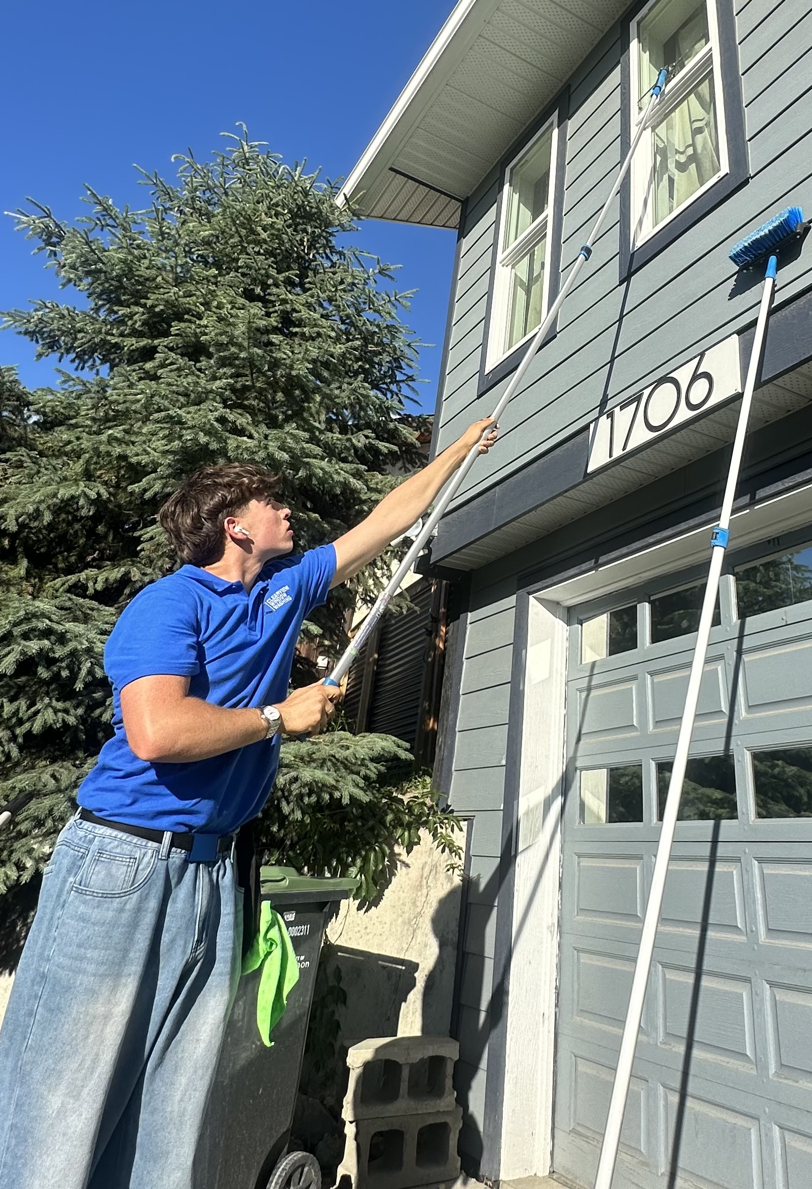 Photo of woman cleaning